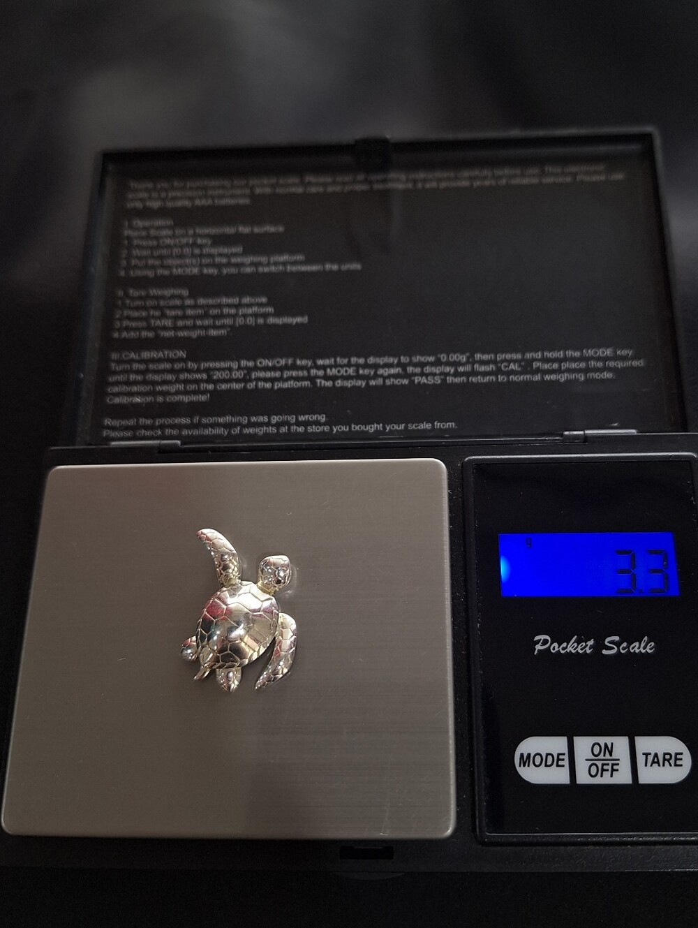 Sterling Silver Sea Turtle Pendant 925 Coastal Tourist Shop Ocean Jewelry - Picture 8 of 8
